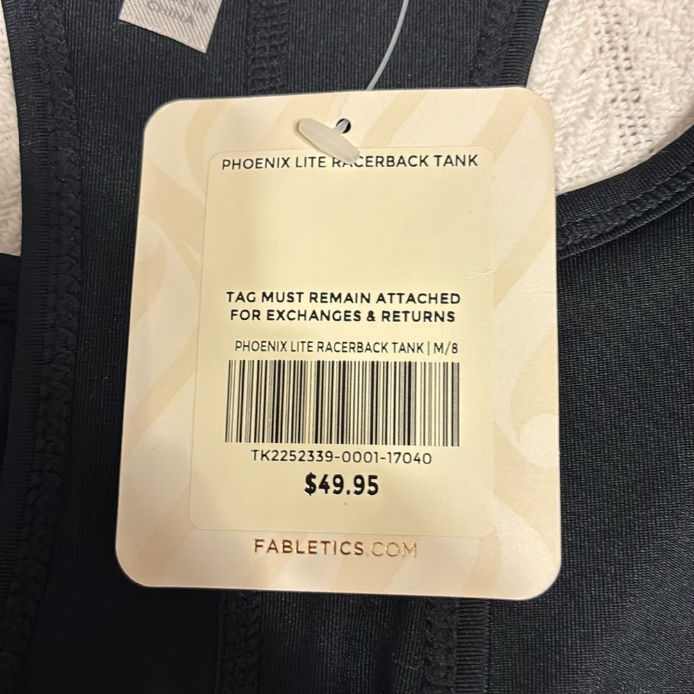 Fabletics Black Racerback Tank Top - Picture 2 of 3